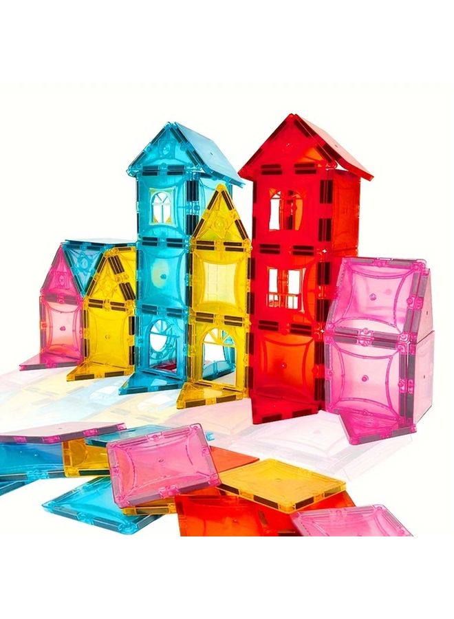 PoddyPony Magnetic Tiles 50pcs Building Blocks For Kids Educational STEM Toys Gift - Image 4