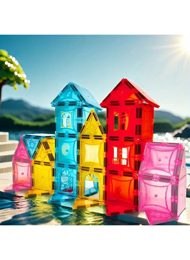 PoddyPony Magnetic Tiles 50pcs Building Blocks For Kids Educational STEM Toys Gift - Image 3