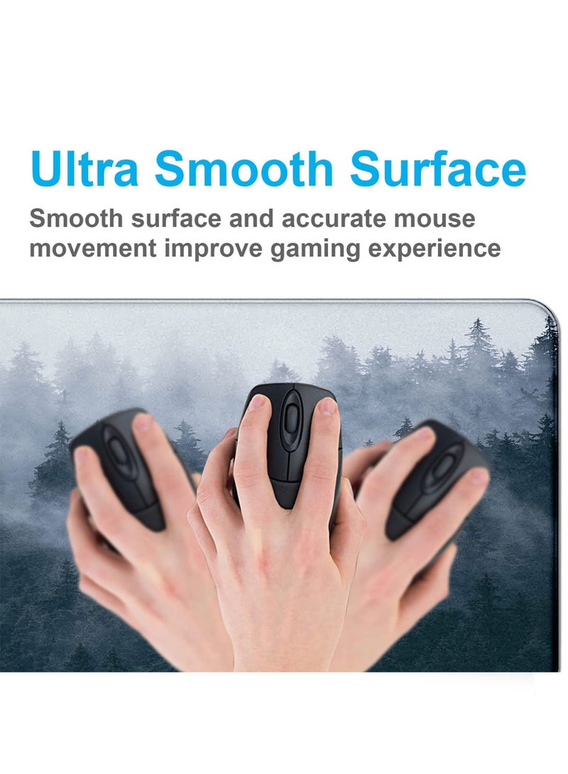 Large Extended Gaming Mouse Pad with Stitched Edges, Non-Slip Waterproof Rubber Base Mouse Pad for Office, Computer, Keyboard, Laptop and Home Desk Pad - Image 3