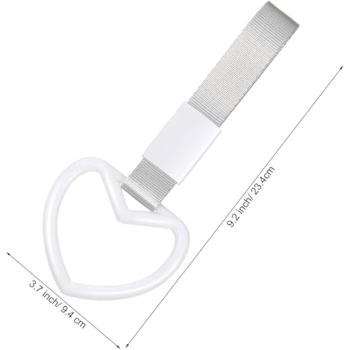 rayihni Tsurikawa Rings for Rear BumperHeart JDMStylish Interior and Exterior Car AccessoriesCute Heart DesignBlack4 Pieces - Image 2