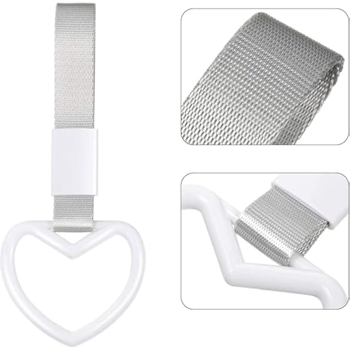 rayihni Tsurikawa Rings for Rear BumperHeart JDMStylish Interior and Exterior Car AccessoriesCute Heart DesignBlack4 Pieces - Image 3