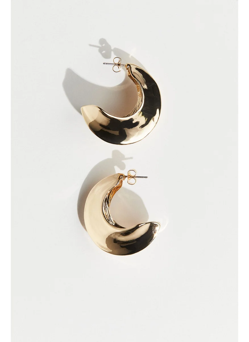 اتش اند ام Point-Edge Hoop Earrings