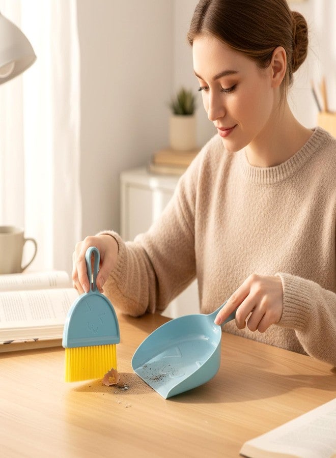 PercyEffie 9pcs mini Broom and Dustpan Set Small Broom and Dustpan Set with Handle Portable Desktop Sweep Tools mini dustpans and Brush Sets for Car Interior,Cleaning Tools,Sofa3 Colors - Image 5