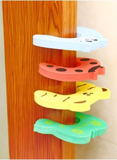 SARAOONT 7-Piece Finger Pinch Guard Set Cartoon Animal Door Stoppers with Soft Foam Cushions for Baby Finger Protection, Preventing Injuries, and Ensuring Child or Pet Safety to Avoid Room Lockouts  - Image 1