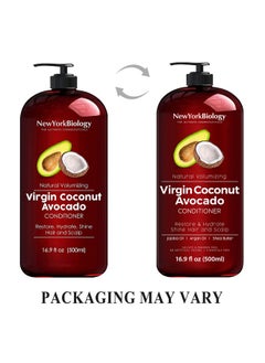 NEW YORK BIOLOGY THE ULTIMATE COSMECEUTICALS New York Biology Virgin Coconut And Avocado Oil Conditioner - Helps Restore Shine, Hair Gloss And Hydration To Dry Hair And Itchy Scalp - Safe For All Hair Types - 16.9 Fl Oz  - Image 2