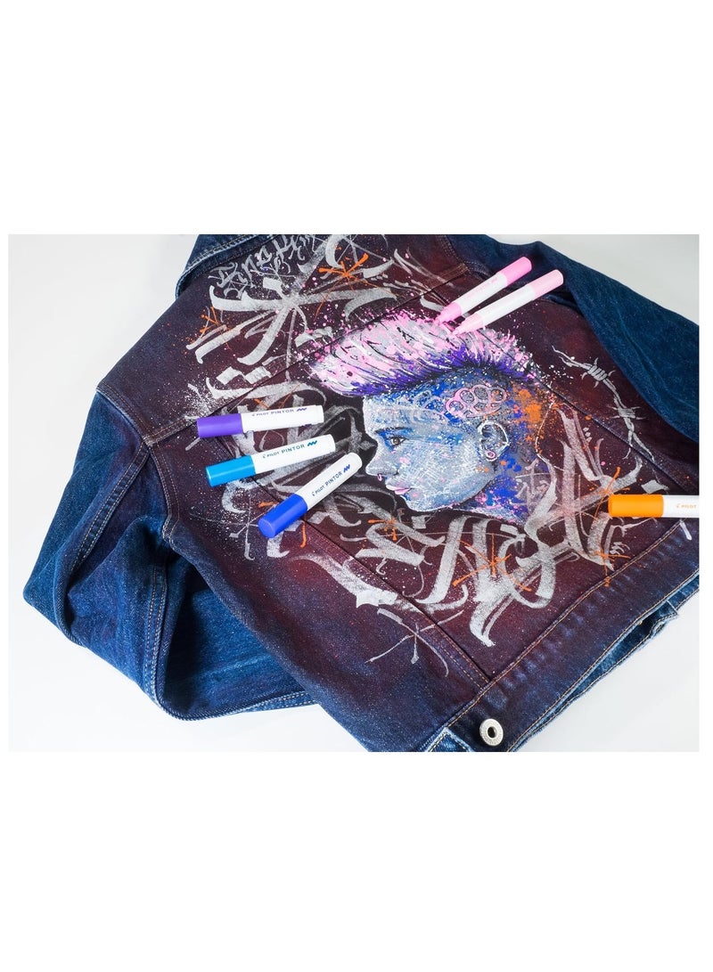 PILOT 6-Piece Pintor Water Based Paint Marker Fine 1.0mm Tip Pastel Colours - Image 5