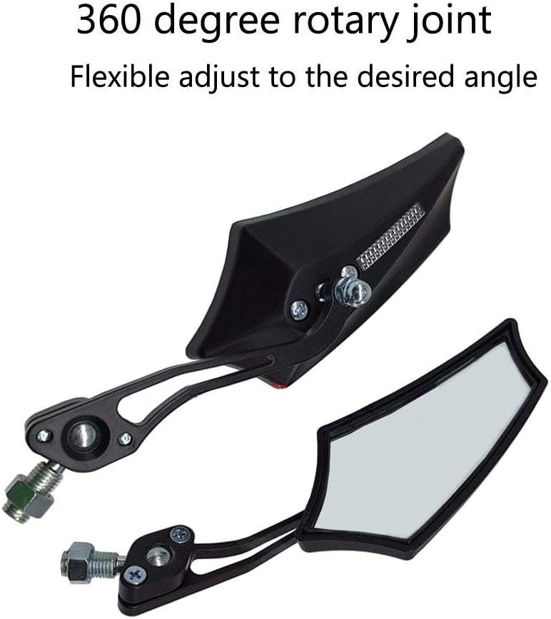 ESUPPORT E Support Black Universal Motorcycle Side Mirror - Image 5
