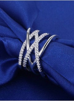SYNSYB Elegant Platinum Plated Adjustable Solitaire Ring for Women - Fashionable Gift with Luxury Gift Box  - Image 4