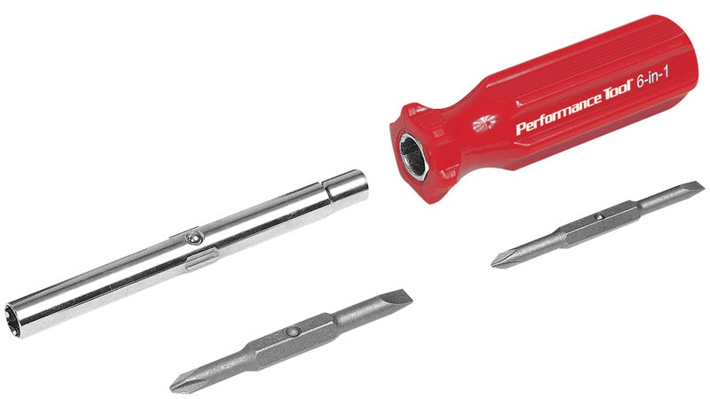 Performance Tool W975 6-in-1 Quick Change Screwdriver With Hex Torque Handle, Chrome Vanadium Steel - Image 2