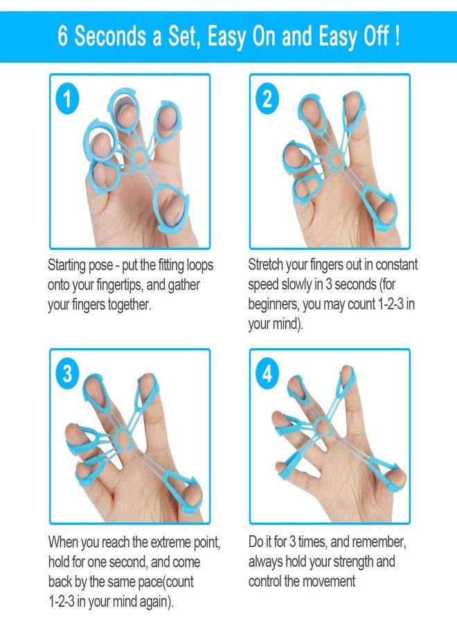 Fanwer Finger Strengthener & Finger Stretcher Hand Extensor Exerciser Set for Arthritis Carpal Tunnel Exercise to Improve Grips Performance for Elderly (3 Levels) - Image 5
