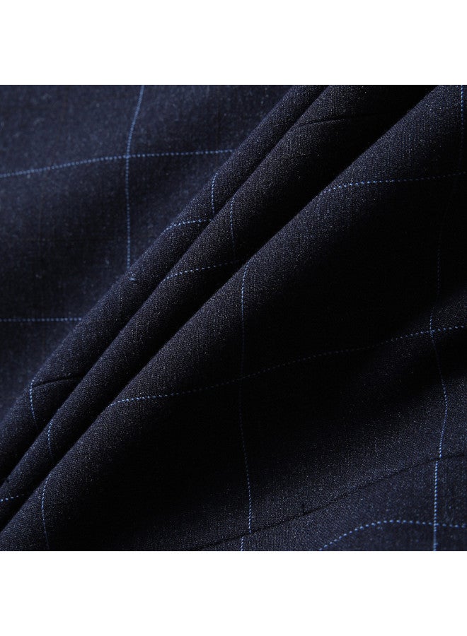 ROMON بليزر كاجوال ضيق بأزرار مفردة للرجال بتصميم مربعات عصرية - Image 4