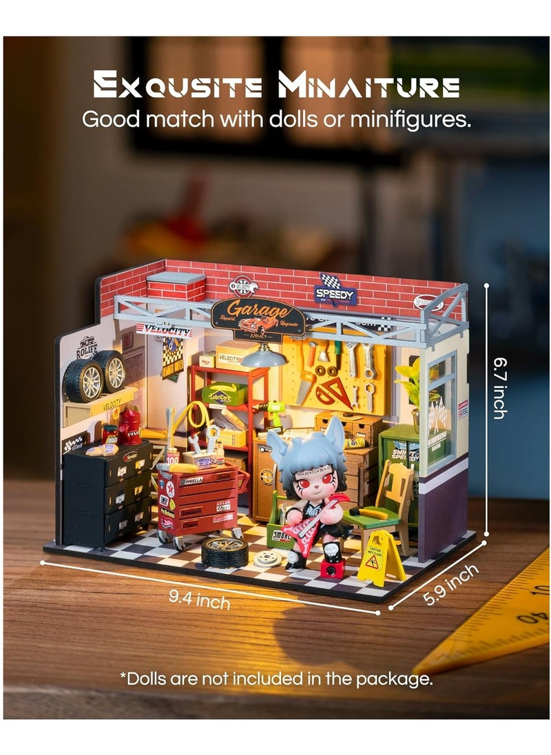 Robotime Rolife 3D Wooden Puzzle Garage Workshop DIY Miniature House Kit DG165Decorative DIY Crafts/Birthday Gifts/Home Decor For Girls&Boys Teens&Adults  - Image 3