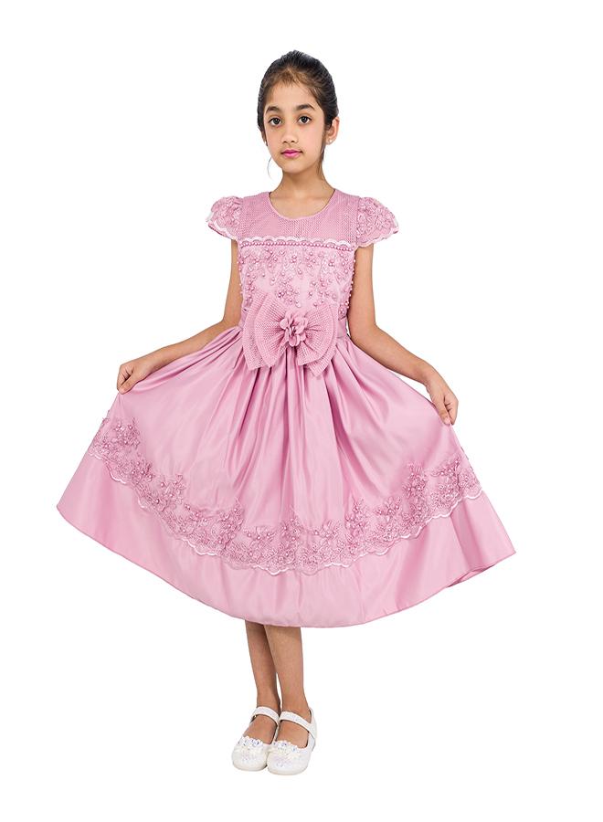 babyqlo Pink Embellished Dress - Image 1