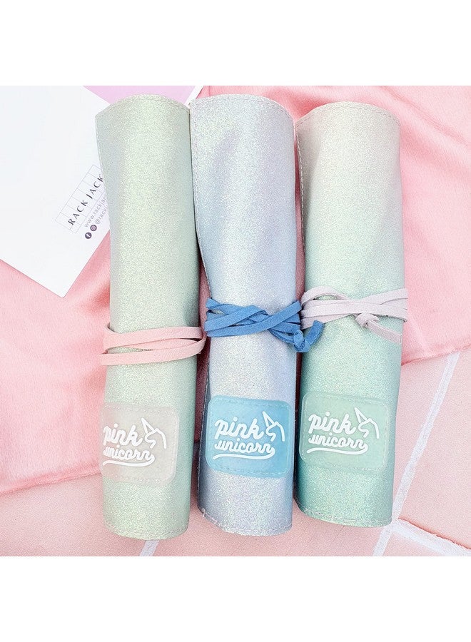 Rack Jack Rack Jack roll Pouch for Stationery and Brushes - Glitter Unicorn - Blue  - Image 4