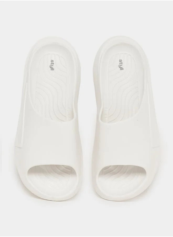 Styli Lightweight Chunky Sole Slip-On Slides