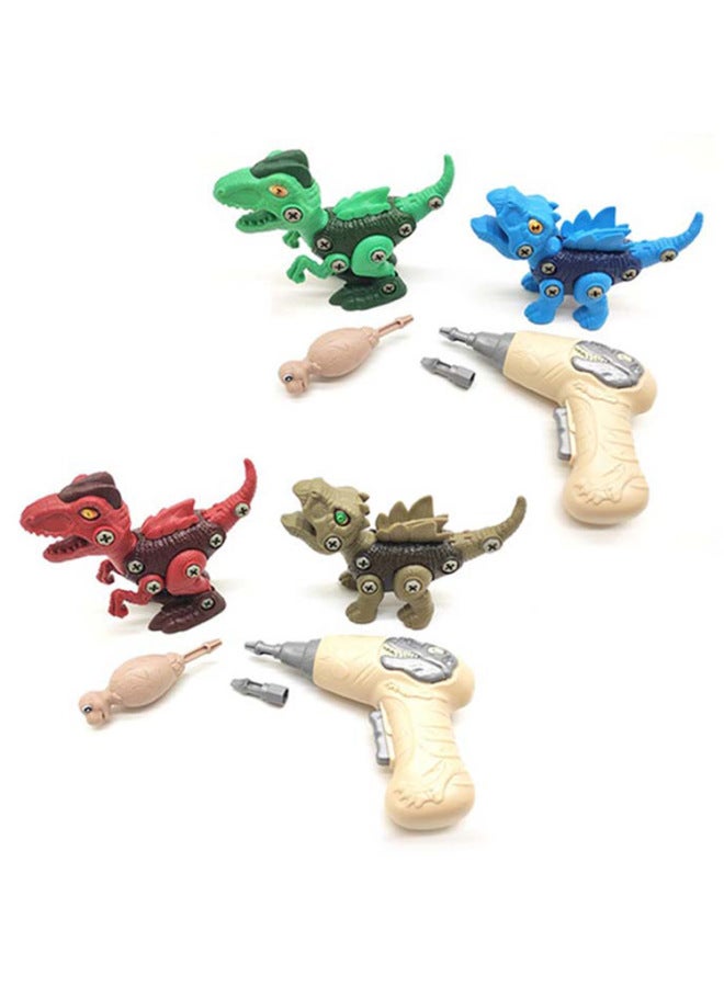Children's Educational Disassembly Screw Medium Sound Light DIY Disassembly Sliding Dinosaur Toy-Color:HX222019-DIY Disassembly And Assembly Taxiing With Sound Light-Triceratops  - Image 4