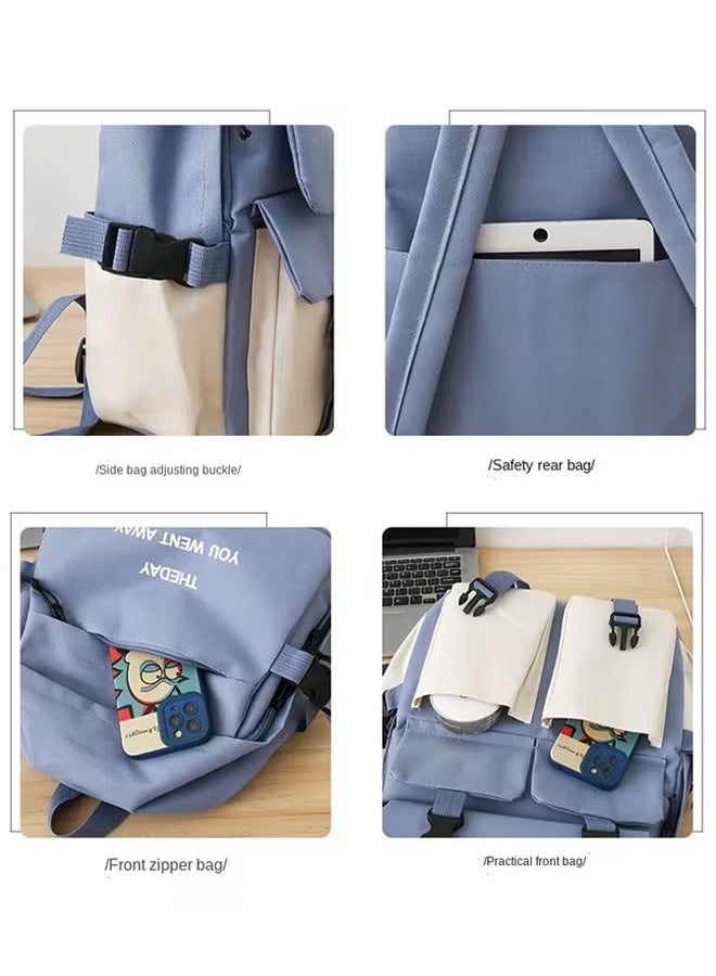 Vividorad 5-Piece School Bag Set, Student School Bags Set,Adult Backpack Set,Fashion School Bag Set,Shoulder, Backpack,Suitable For Travel, Dating, Shopping, School, Office, Outdoor Activities Or Leisure Life.  - Image 4