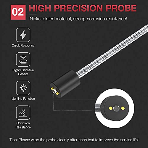kingbolen Brake Fluid Tester, Auto Brake Diagnostic Testing Tool, Hydraulic Fluid/Liquid/Oil Moisture Analyzer with 9 LED Indicators for DOT3/DOT4/DOT5.1 Brake Fluid(BF100) - Image 3