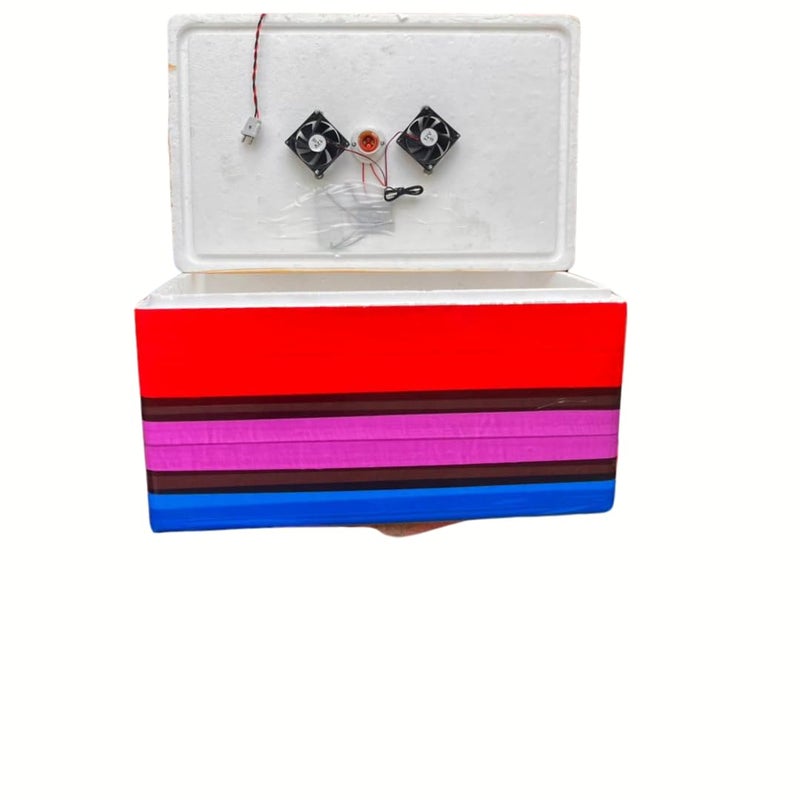 HUMBE&CO - Save Trees, Save Earth HUMBE&CO 100 بيضة حاضنة بيض شبه أوتوماتيكية لجودة الفقس جسم EPS ثيرموكول مع 1.5 مغذي و 1.5 لتر شارب مجموع 2 قطع مجانية - Image 5