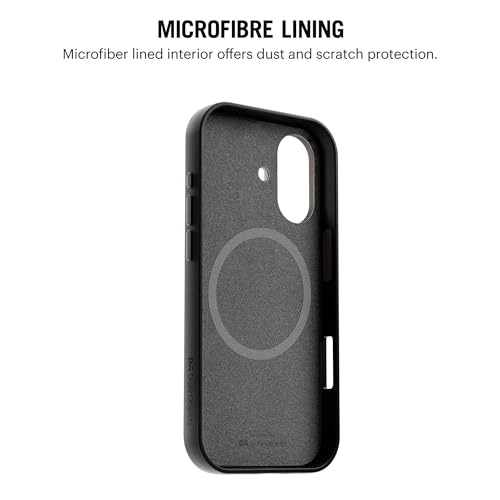 DailyObjects Leatherite Case for iPhone 17 Compatible with MagSafe Wireless Charging | Crimson-Grey Hybrid Magnetic Back Cover - Image 5