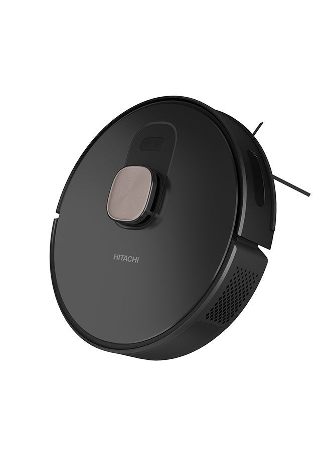 هيتاشي Hitachi Robot Vacuum Cleaner With LDS Navigation Mapping, Dust Disposal System Cleaning Setting on App, Powerful Suction Power Up to 5000Pa, Stay Connected with Home Direct App, Auto Charge, TÜV approval, RVX20PBKCG. 1 W RV-X20DPBKCG Black - Image 2
