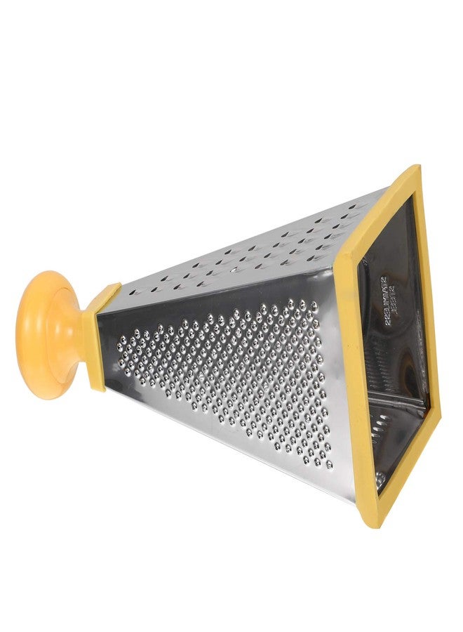 هيموتون مبشرة هيموتون متعددة الوظائف من الفولاذ المقاوم للصدأ مقاس 9 بوصات بمقبض سيليكون، مبشرة مطبخ رباعية الجوانب للجبن والخضراوات والزنجبيل والثوم وتقطيع البطاطس - Image 2