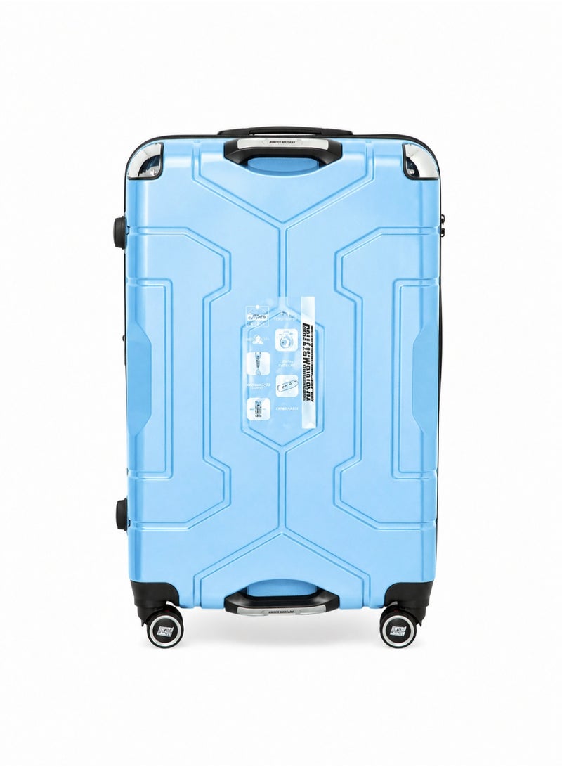 BRITISH TOURISTER ABS Hard Shell Luggage (Medium, 24") with Expandable Layer – Lightweight Suitcase with Spinner Wheels, Trolley bag for Travel (Ice Blue) - Image 2