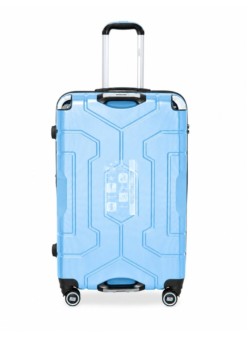BRITISH TOURISTER ABS Hard Shell Luggage (Medium, 24") with Expandable Layer – Lightweight Suitcase with Spinner Wheels, Trolley bag for Travel (Ice Blue) - Image 1