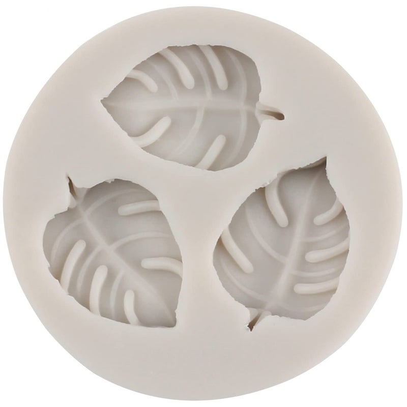 MYPRACS Tropical Leaf Silicone Molds Fern Leaves Fondant Mold Monstera Leaf Candy Molds For Cake Decoration Cupcake Topper Chocolate Gum Paste Candy Polymer Clay Set Of 4 - Image 3