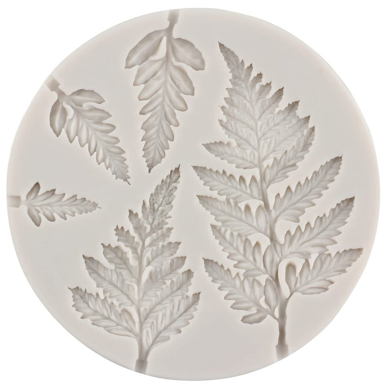 MYPRACS Tropical Leaf Silicone Molds Fern Leaves Fondant Mold Monstera Leaf Candy Molds For Cake Decoration Cupcake Topper Chocolate Gum Paste Candy Polymer Clay Set Of 4 - Image 5