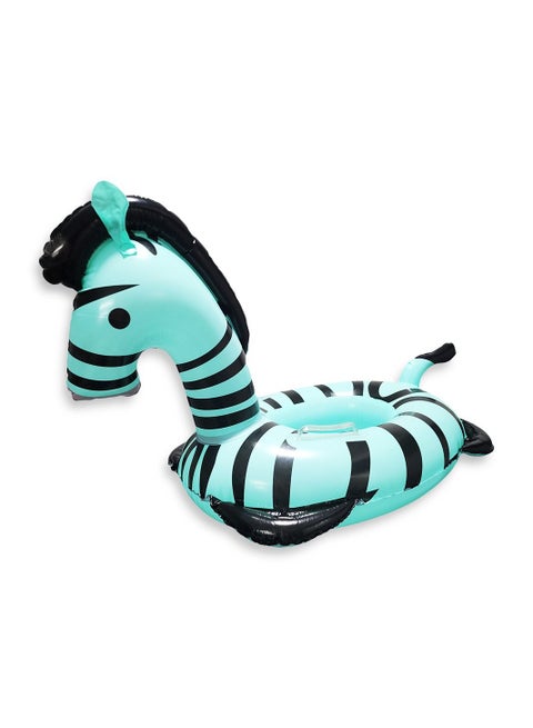Mint Zebra Swimming Ring , Inflatable Waist Float Ring with Rubber Seat for Floating Boat, Fun Water Game Accessories for 1-10 Years Old Boys Girls Toddlers Infant Training