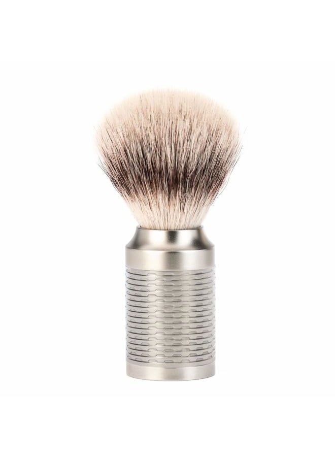 فرشاة حلاقة ROCCA من الفولاذ المقاوم للصدأ مع شعيرات Silvertip