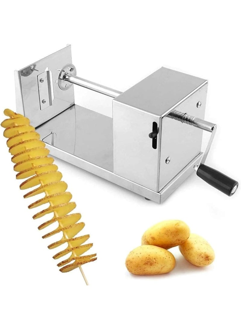 الفولاذ المقاوم للصدأ الملتوية قطاعة شرائح البطاطس آلة الإعصار مجعد دوامة الفرنسية فراي تورنادو قطاعة الخضراوات للمنزل - Image 4