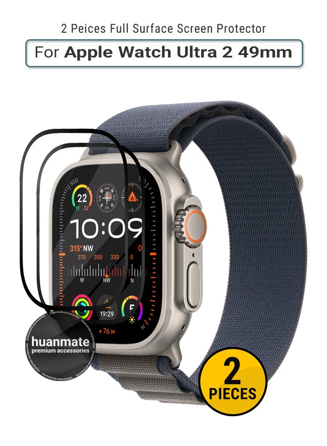 huanmate 2 Pieces Apple Watch Ultra 2 49mm Premium Screen Protector- Crisp Clarity, Ultimate Safety, Shield Against Smudges, Reliable Quality, Easy Installation & Removal - Image 1
