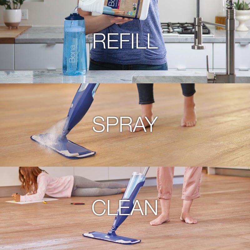 Bona Hardwood Floor Cleaner Refill - 96 fl oz - Unscented - Refill Spray Mops and Spray Bottles - Residue-Free Floor Cleaning Solution for Wood Floors - Image 4