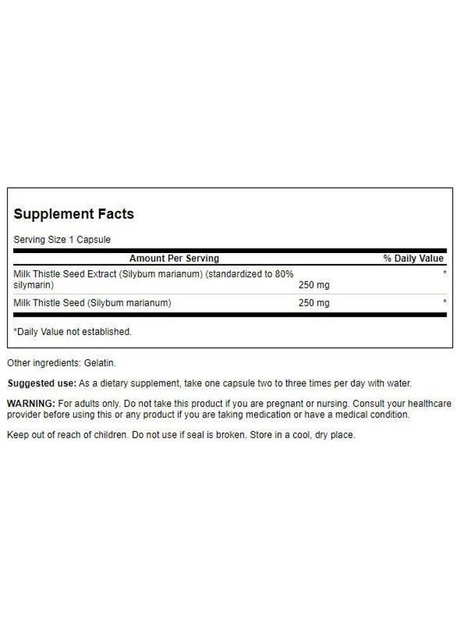 SWANSON حليب الشوك - 100 كبسولة - مكمل عشبي لدعم الكبد للصحة العامة والرفاهية - Image 2