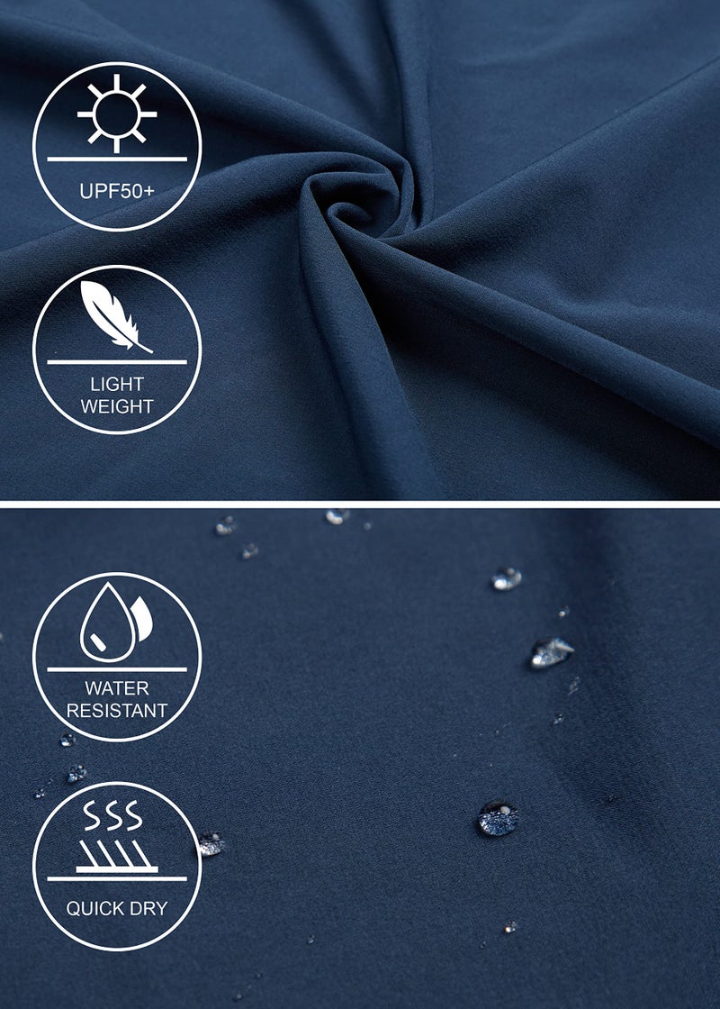 Libin Men's Lightweight Joggers Quick Dry Cargo Hiking Pants Track Running Workout Athletic Travel Golf Casual Outdoor, Navy M - Image 4