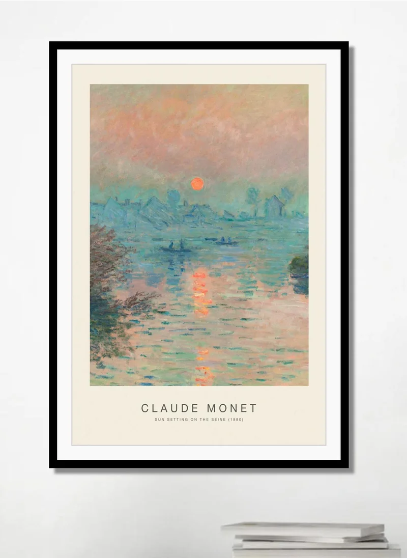 Drawdeck Sun Setting On The Seine (SE) - Claude Monet