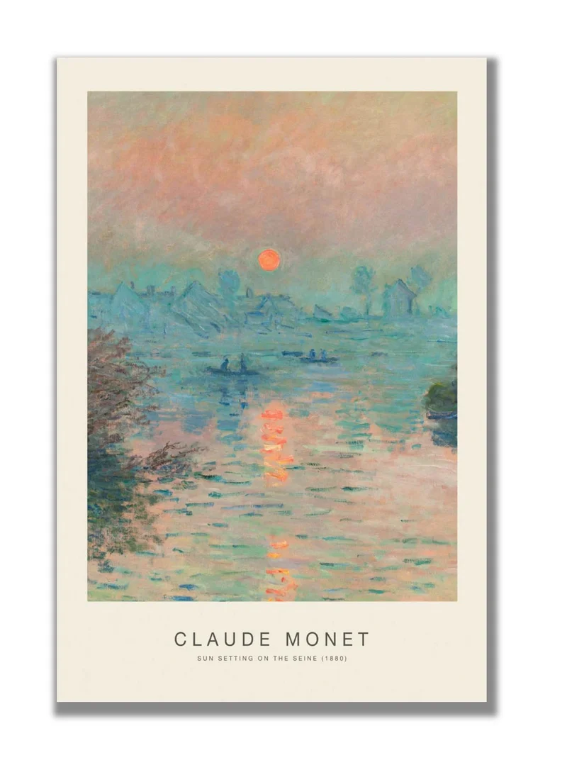Drawdeck Sun Setting On The Seine (SE) - Claude Monet