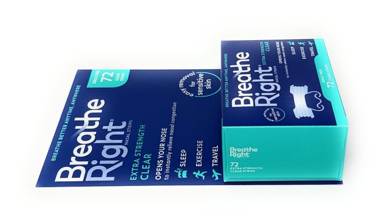 Breathe Right Nasal Strips, Extra Clear for Sensitive Skin, 72 Clear Strips - Image 5