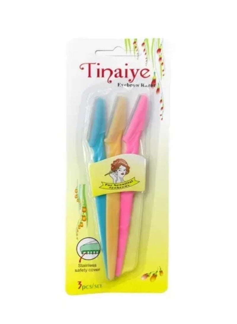 مجموعة شفرات تحديد الحواجب مكونة من 3 قطع