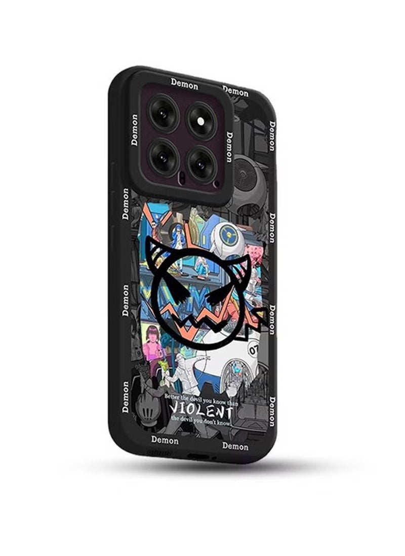 X-level Xiaomi 14 Case Cover Anime Design,Printed with Comic Book Pattern Design Soft Silicone with Shockproof Protective comfortable touch anti-scratch Shell Back Cover Phone accessory  - Image 1