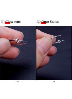 BronaGrand BronaGrand 150 Pieces Silver Plated Wine Glass Charm Rings Earring Hoops 3 Sizes,30mm,25mm,20mm  - Image 3