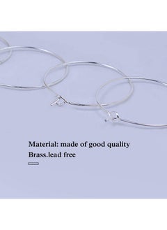BronaGrand BronaGrand 150 Pieces Silver Plated Wine Glass Charm Rings Earring Hoops 3 Sizes,30mm,25mm,20mm  - Image 4