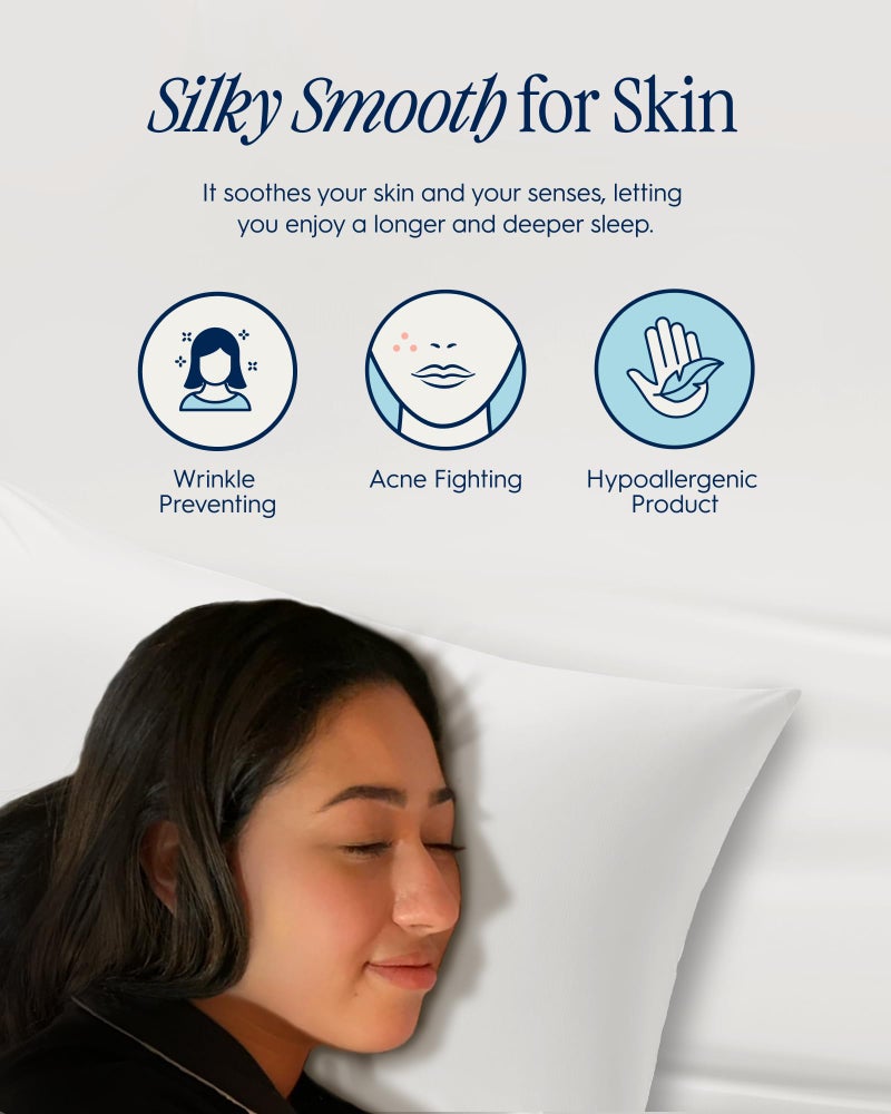 Rest REST Evercool+ Cooling Pillow Cases King - 2 Pillowcase for Sensitive Skin  Silver Infused Fabric for Hygienic Sleep  Silky Smooth for Curly Hair  High Elastic for Snug Fit (19x35 inches)  - Image 4