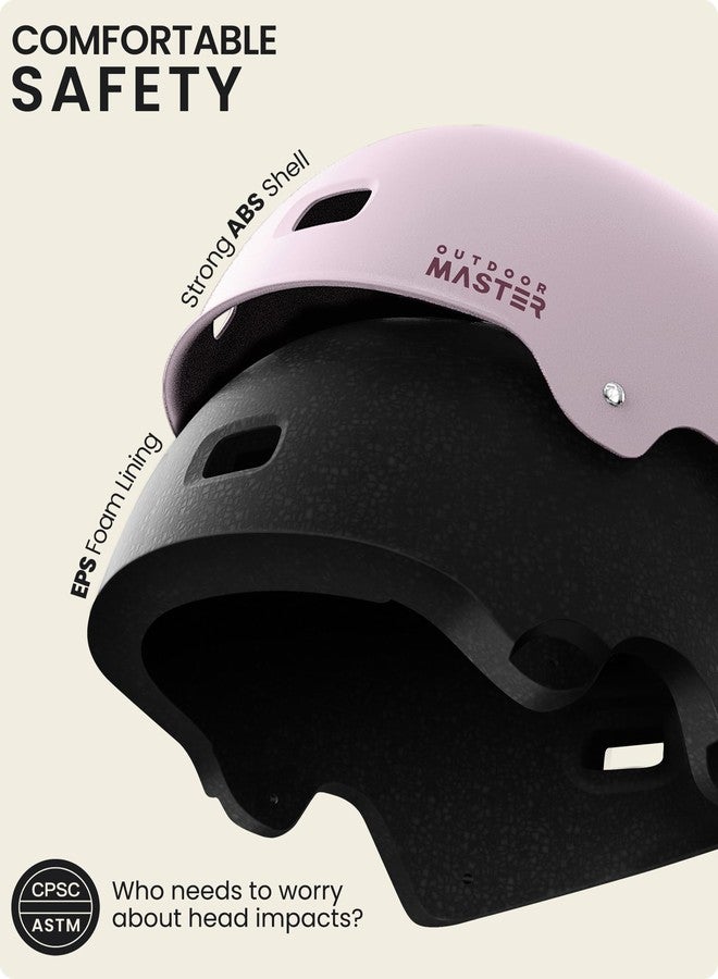 OutdoorMaster Skateboard Cycling Helmet - Two Removable Liners Ventilation Multi-Sport Scooter Roller Skate Inline Skating for Kids, Youth & Adults - Image 2