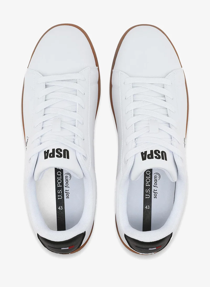 U.S. Polo Assn. white Men's White Low-Top Sneakers - Durable and Stylish Casual Footwear for Men | Best Price UAE