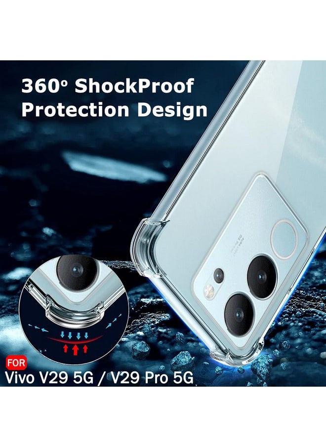 ذا جيفت كارت - جراب خلفي مقاوم للصدمات من ذا جيفت كارت لهاتف فيفو V29 / V29 برو 5G | نتوءات بارزة لحماية الكاميرا والشاشة | جراب خلفي شفاف من السيليكون الناعم فائق الشفافية لهاتف فيفو V29 / V29 برو 5G - Image 1
