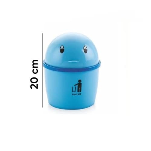 PUTHAK Plastic Small SwingLid Trash Bin, Multi-Use Dustbin For Study Table Office- Color May Vary (Pack Of 1) - Image 2