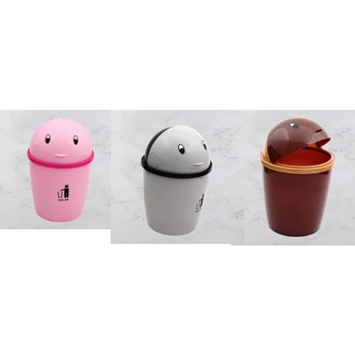 PUTHAK Plastic Small SwingLid Trash Bin, Multi-Use Dustbin For Study Table Office- Color May Vary (Pack Of 1) - Image 5